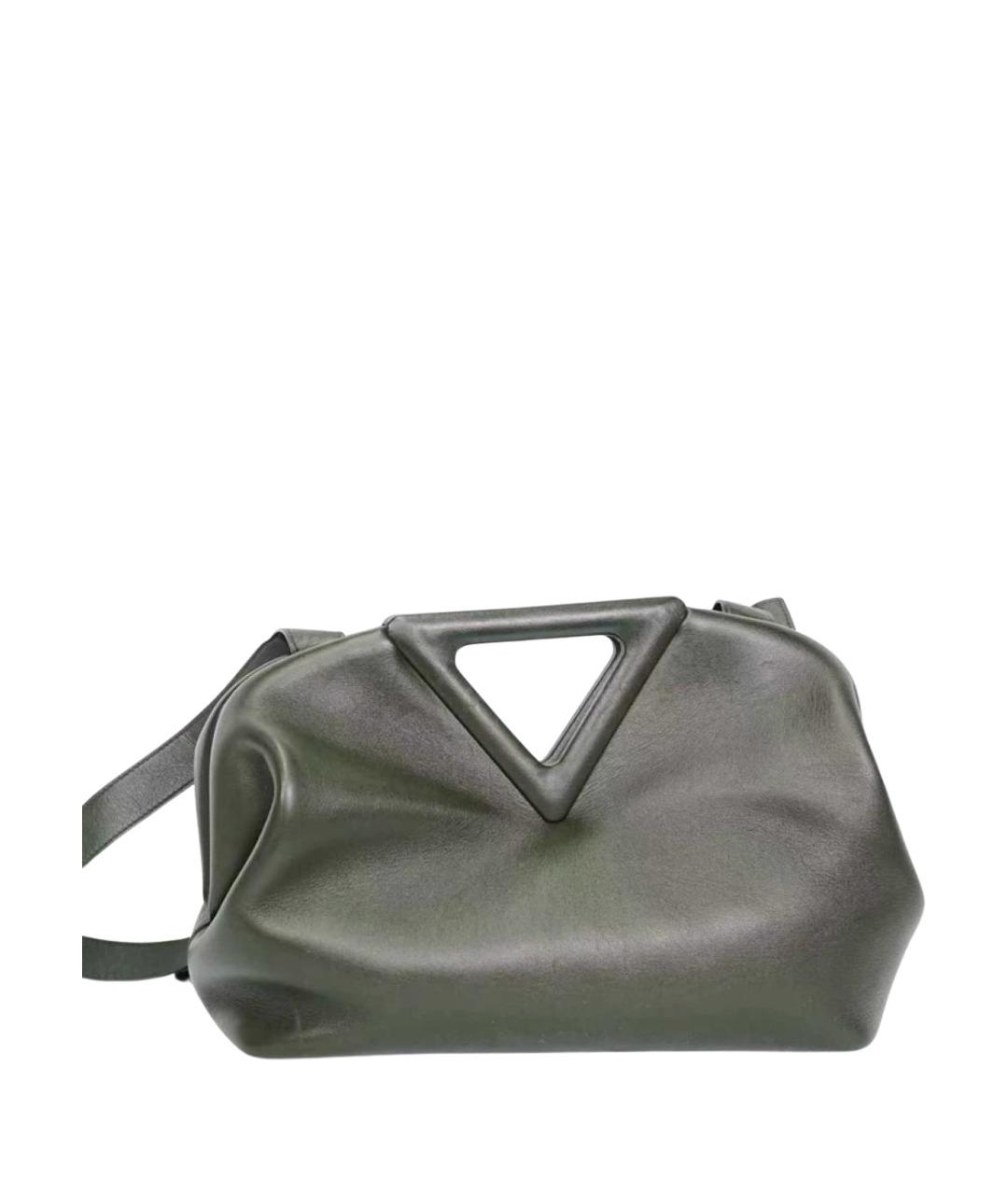 BOTTEGA VENETA Зеленая кожаная сумка через плечо, фото 1