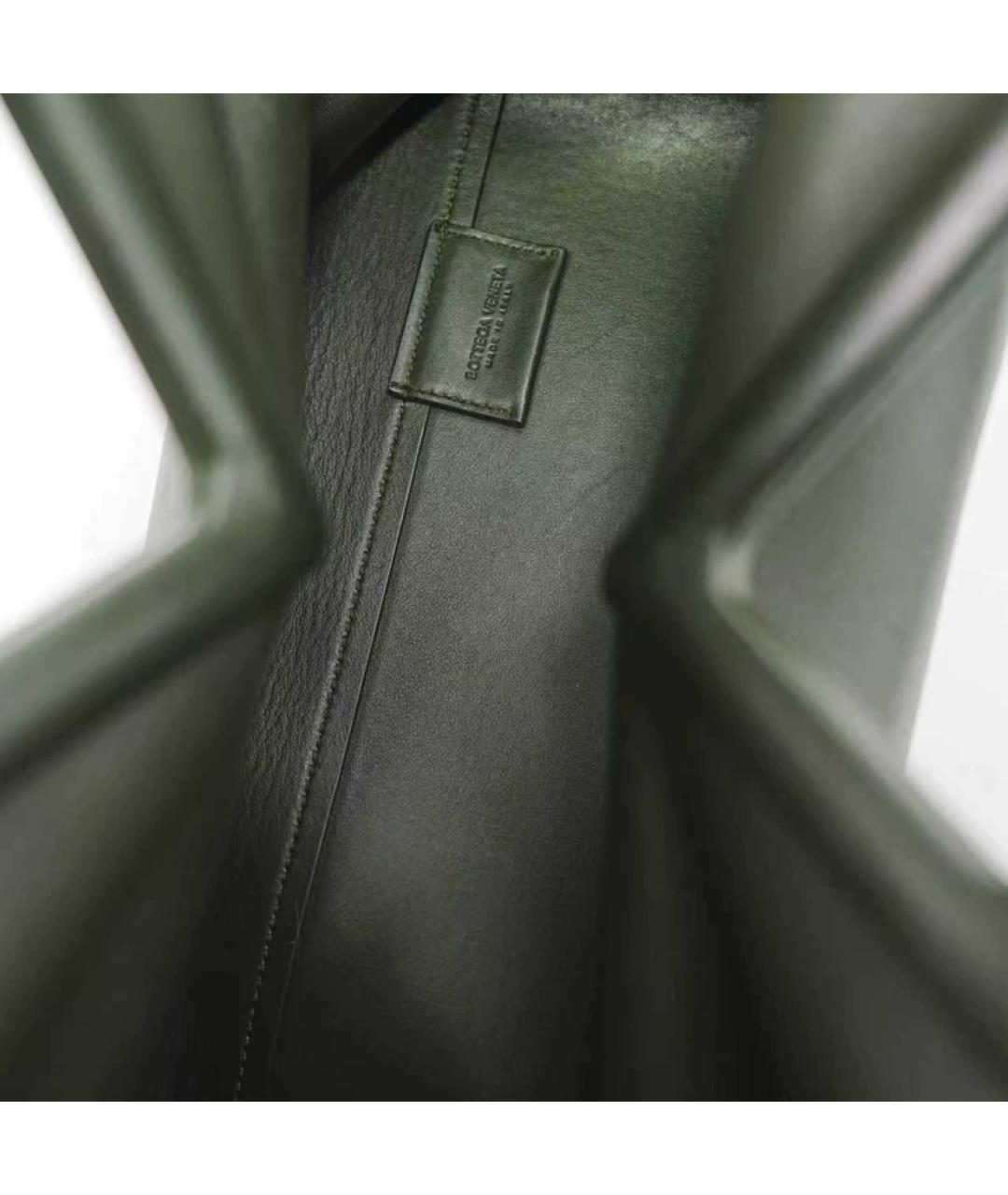 BOTTEGA VENETA Зеленая кожаная сумка через плечо, фото 8