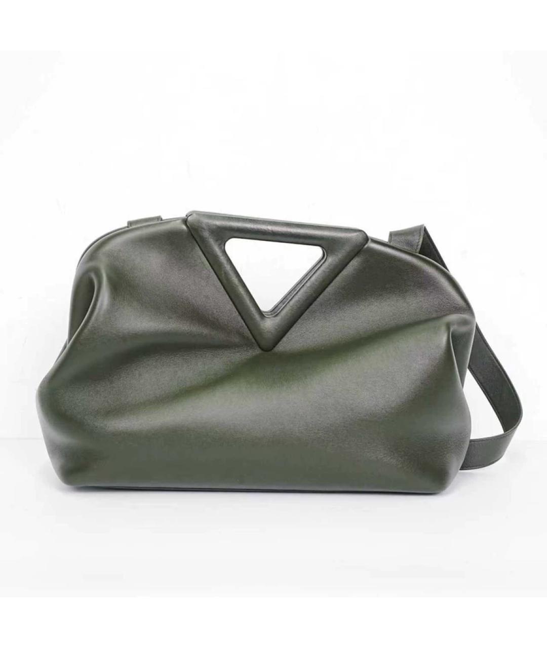 BOTTEGA VENETA Зеленая кожаная сумка через плечо, фото 5