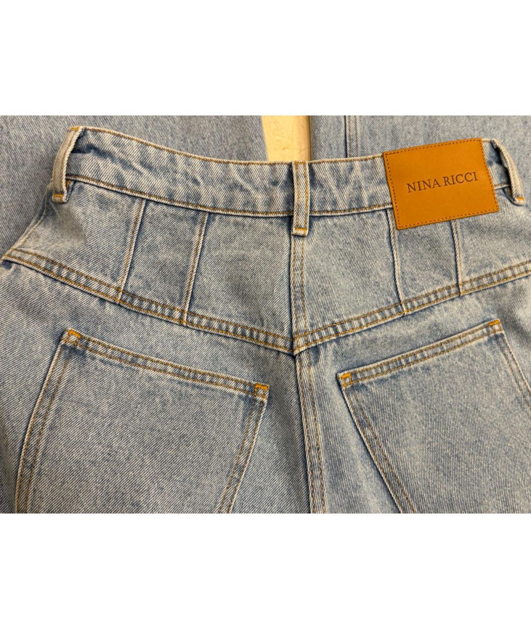 NINA RICCI Голубые деним брюки широкие, фото 3