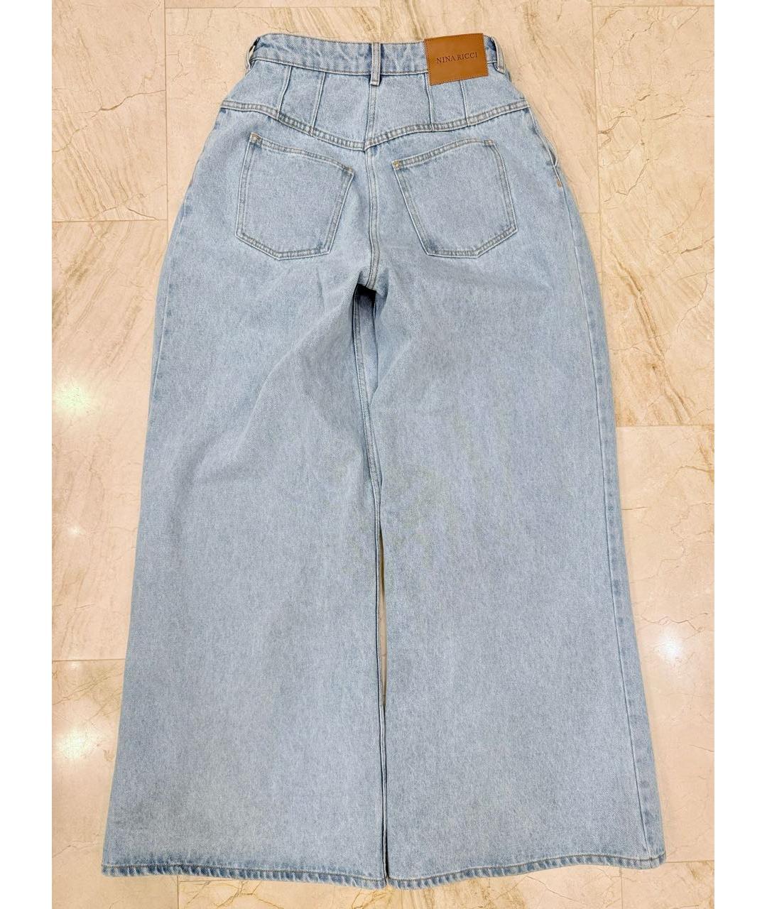 NINA RICCI Голубые деним брюки широкие, фото 2