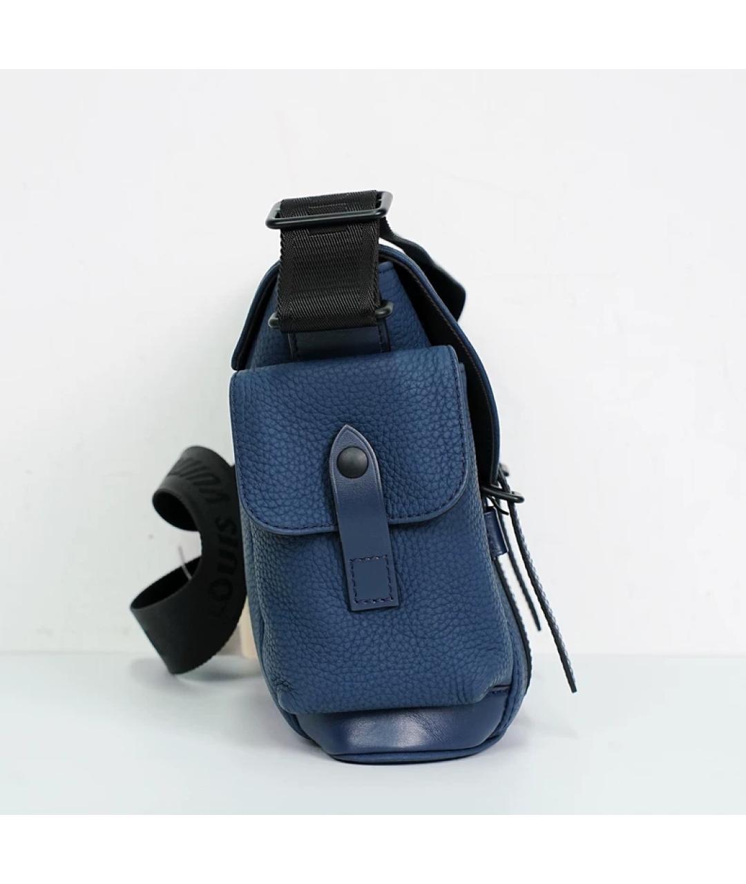 LOUIS VUITTON Синяя кожаная сумка на плечо, фото 5