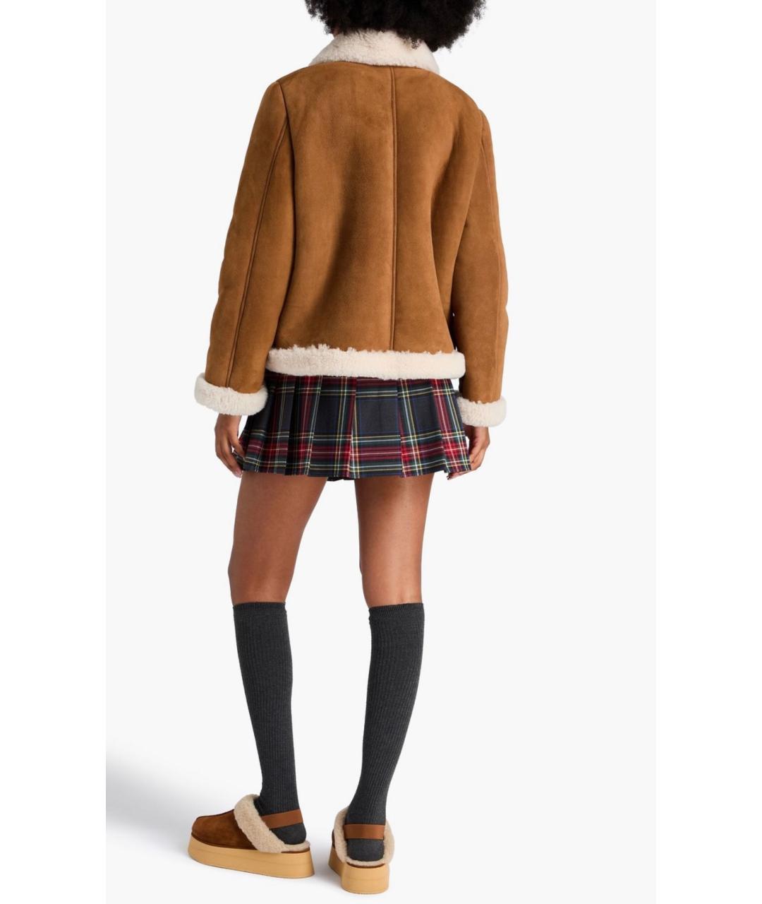 MAJE Коричневая замшевая дубленка, фото 3