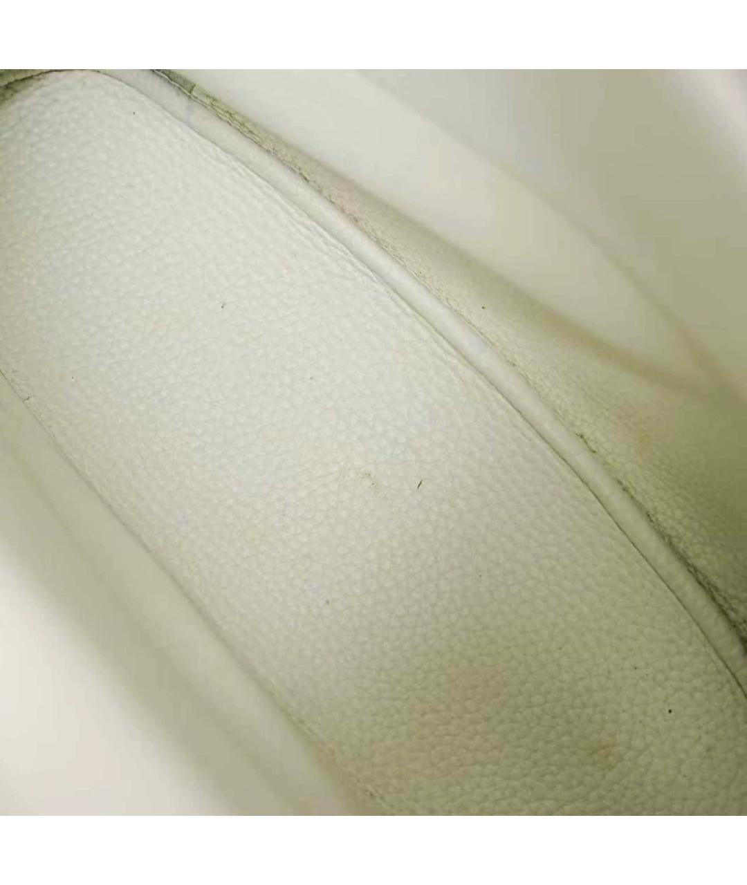 HERMES Белая кожаная сумка с короткими ручками, фото 8