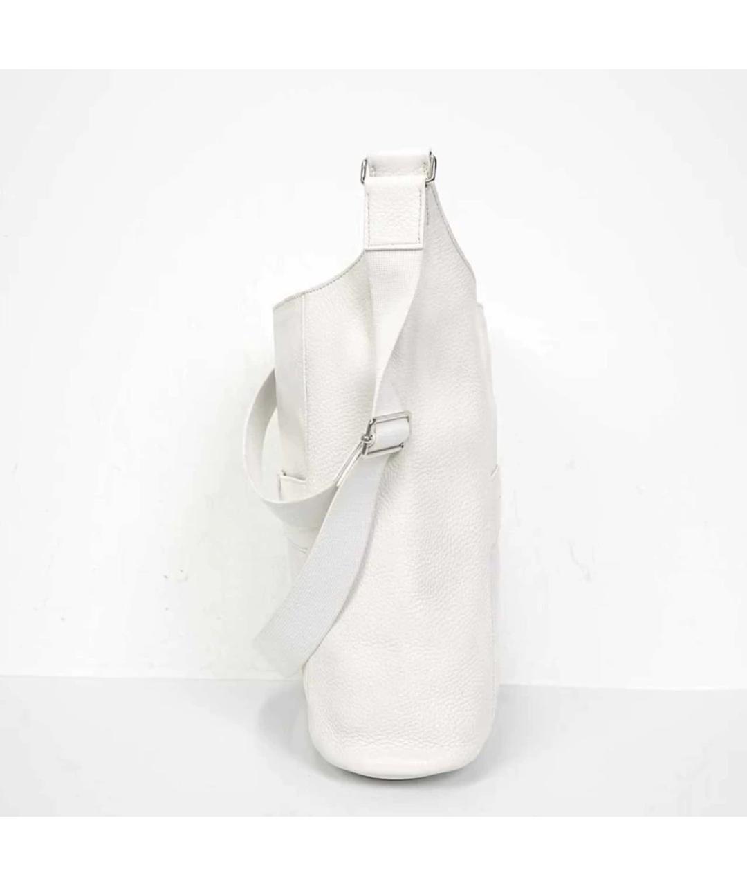 HERMES Белая кожаная сумка с короткими ручками, фото 2