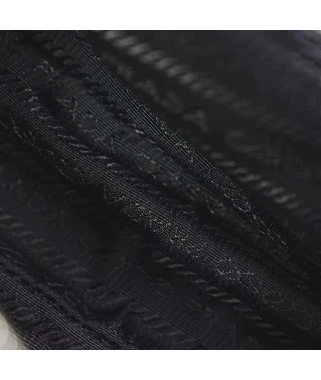 PRADA Черная синтетическая сумка с короткими ручками, фото 8