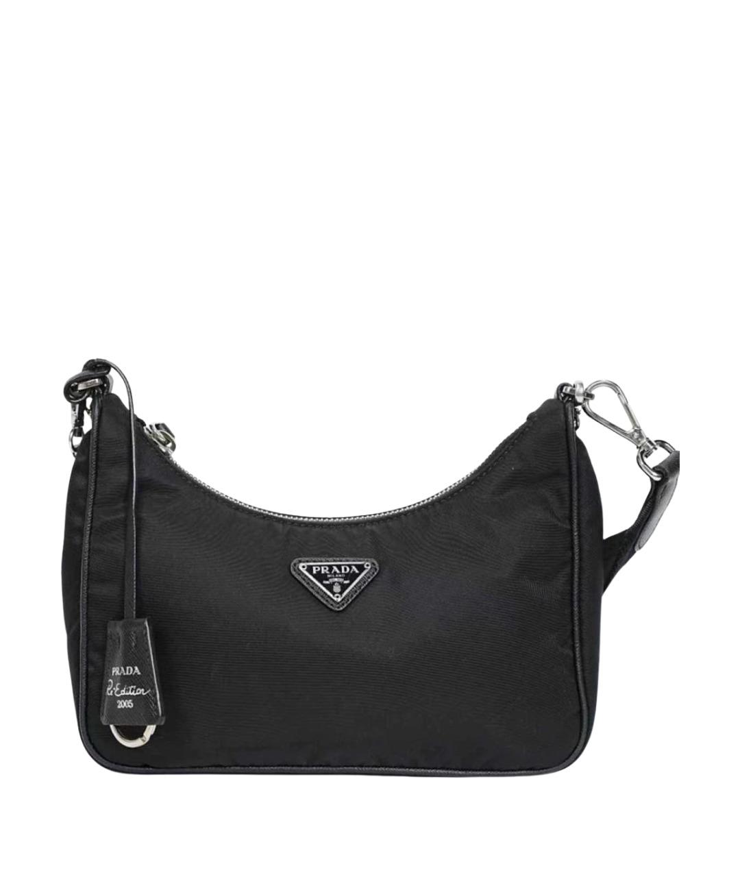 PRADA Черная синтетическая сумка с короткими ручками, фото 1