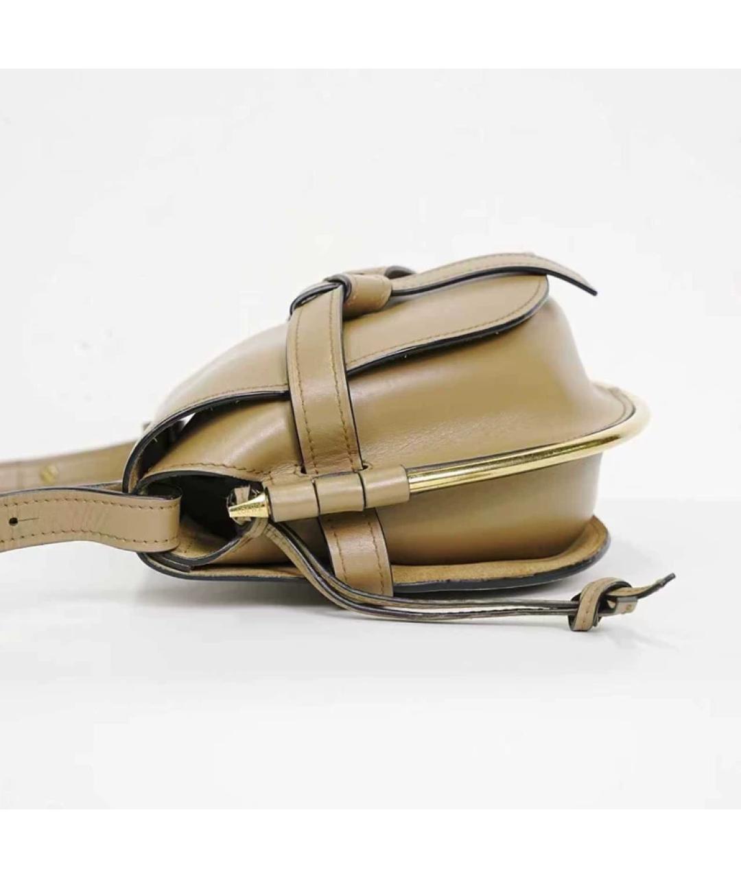 LOEWE Бежевая кожаная сумка через плечо, фото 6