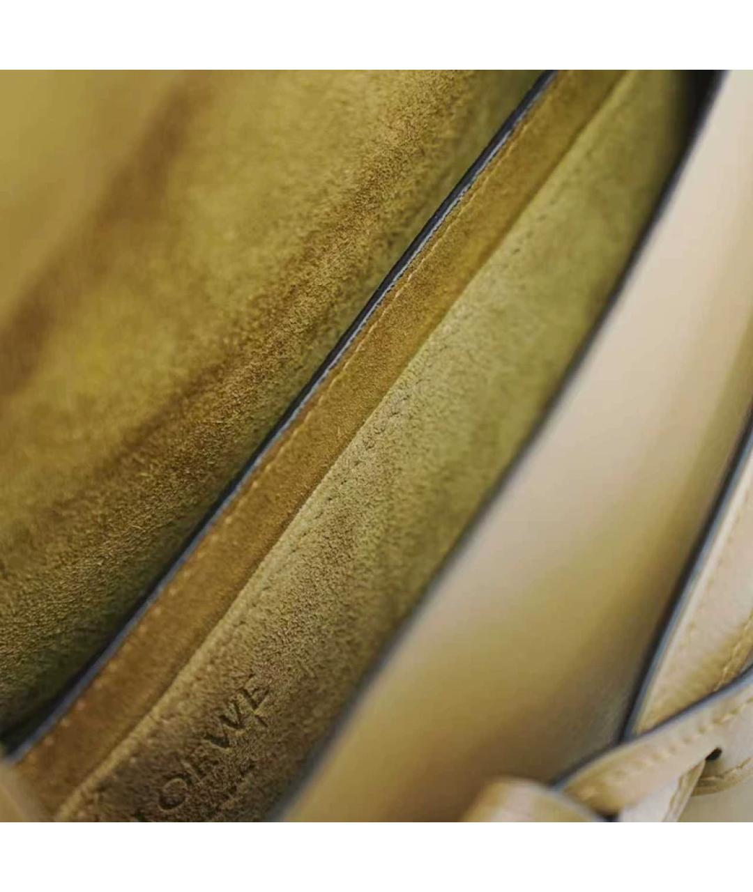 LOEWE Бежевая кожаная сумка через плечо, фото 8