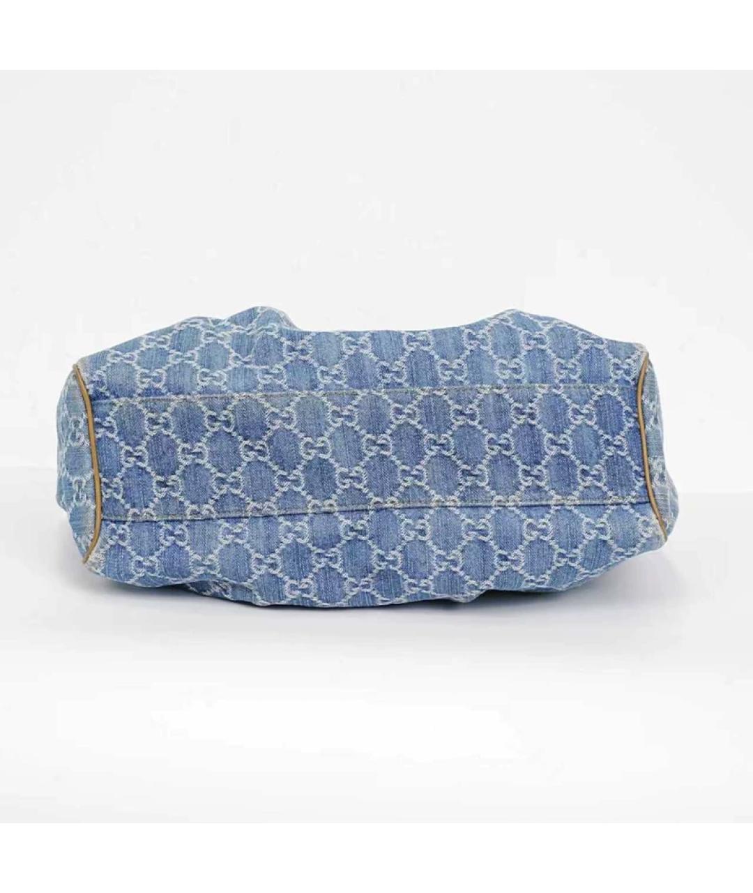 GUCCI Синяя деним сумка с короткими ручками, фото 2