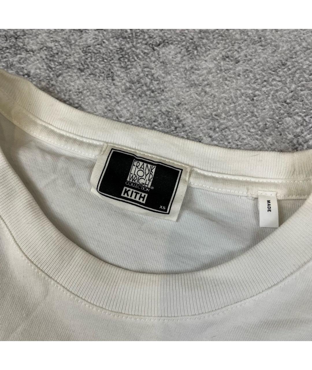 KITH Белая хлопковая футболка, фото 4