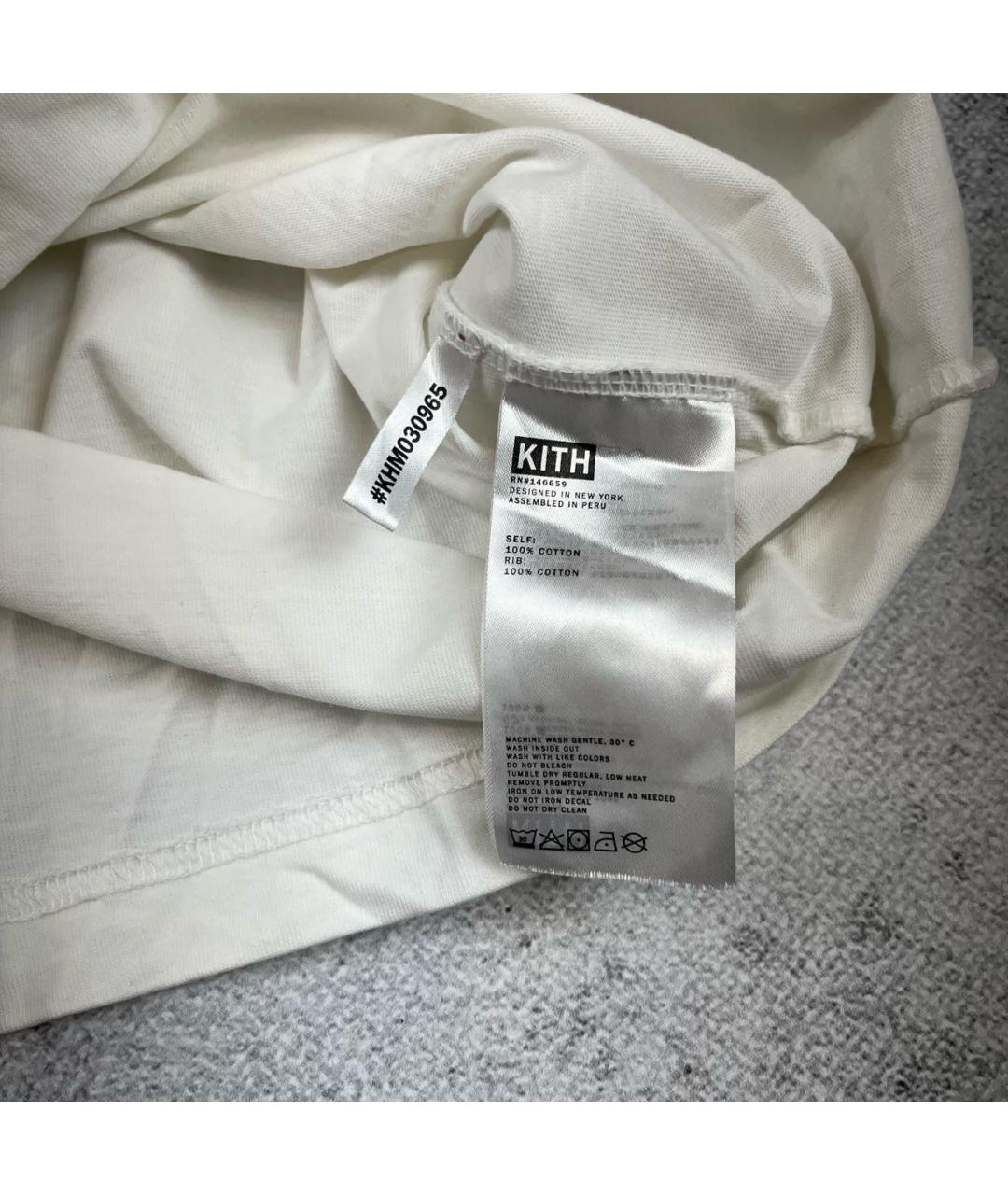 KITH Белая хлопковая футболка, фото 5