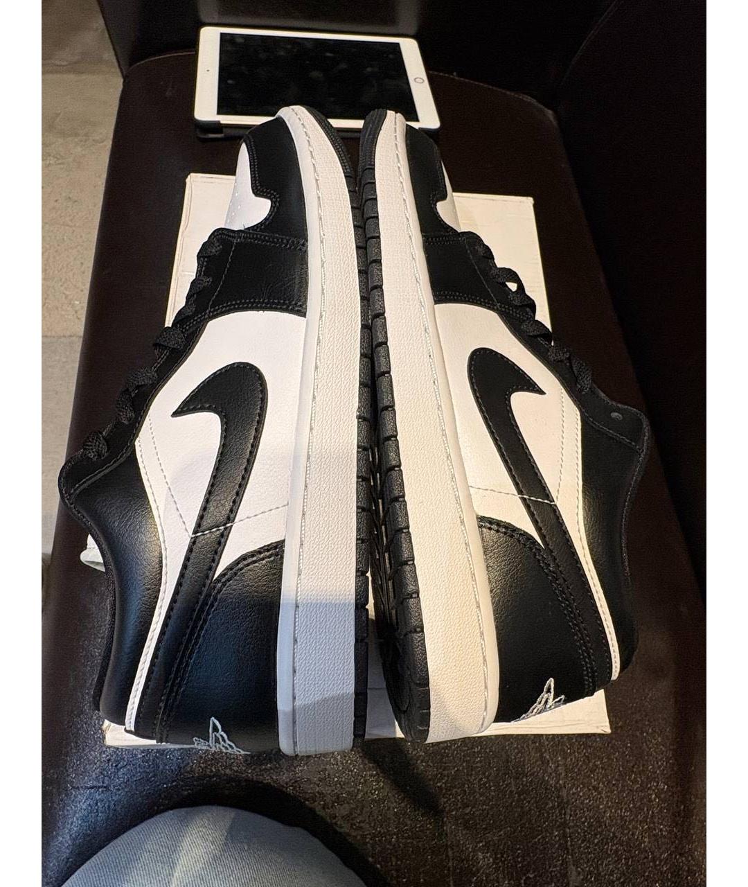 JORDAN Черные кожаные кеды, фото 4