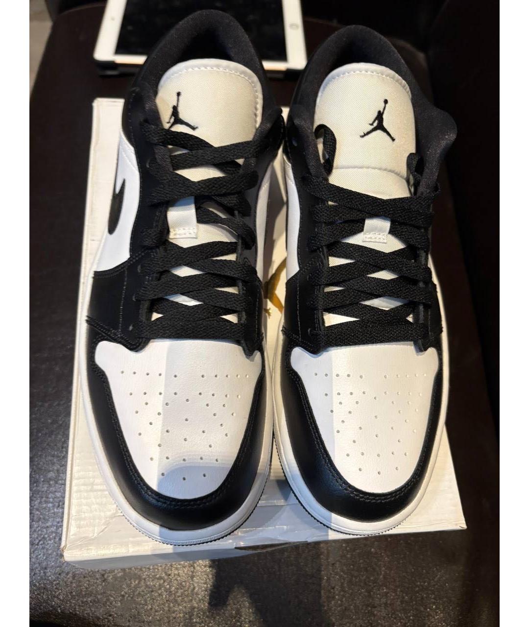 JORDAN Черные кожаные кеды, фото 2