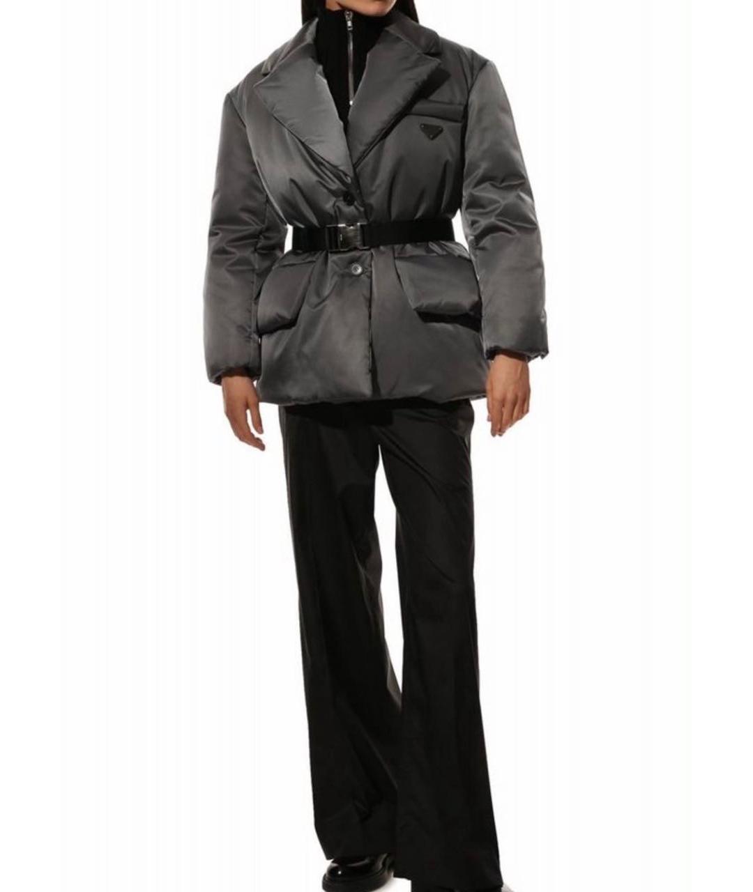 PRADA Серый пуховик, фото 3