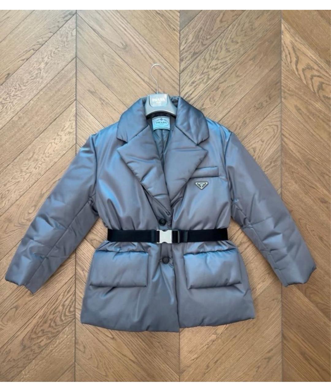PRADA Серый пуховик, фото 6