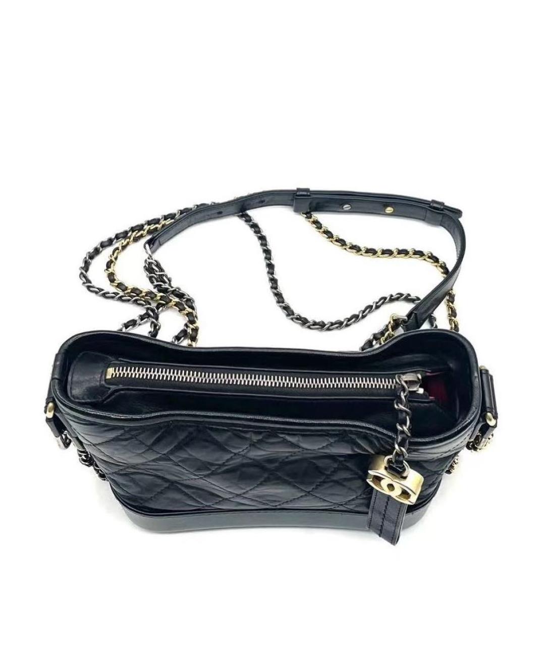CHANEL Черная кожаная сумка через плечо, фото 4