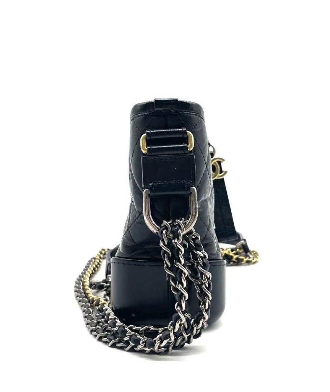 CHANEL Черная кожаная сумка через плечо, фото 5