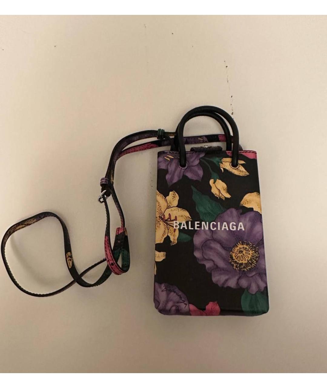 BALENCIAGA Черная кожаная сумка через плечо, фото 3