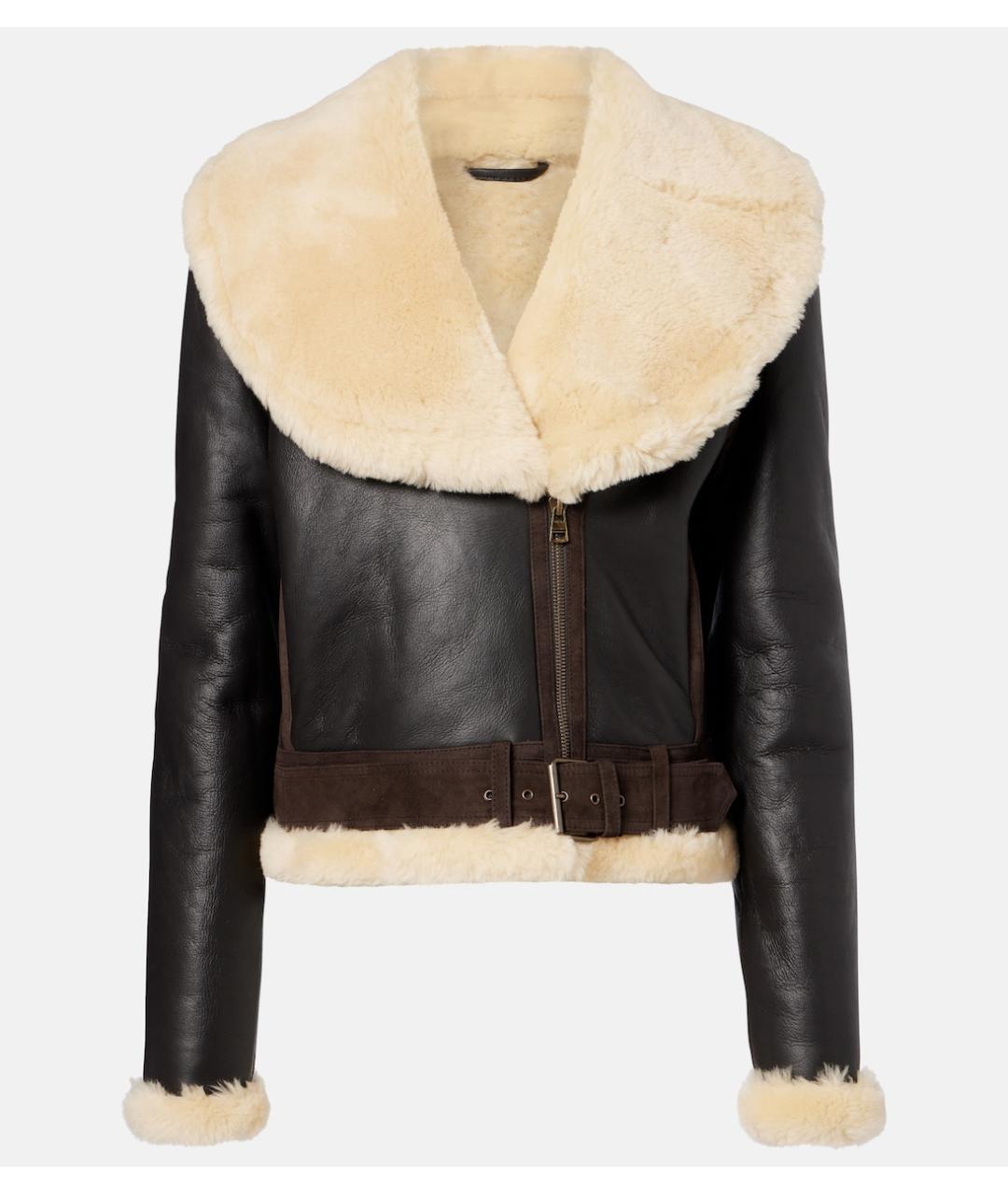 J.W.ANDERSON Коричневая кожаная дубленка, фото 9