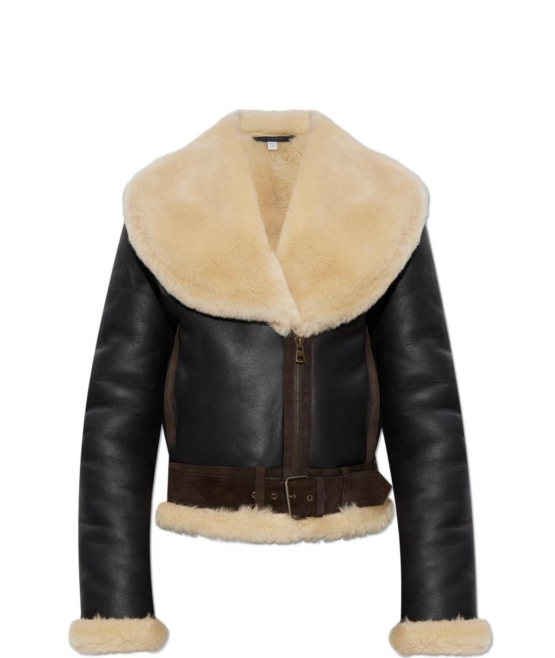 J.W.ANDERSON Коричневая кожаная дубленка, фото 10