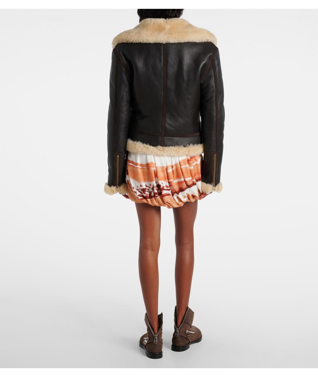 J.W.ANDERSON Коричневая кожаная дубленка, фото 8