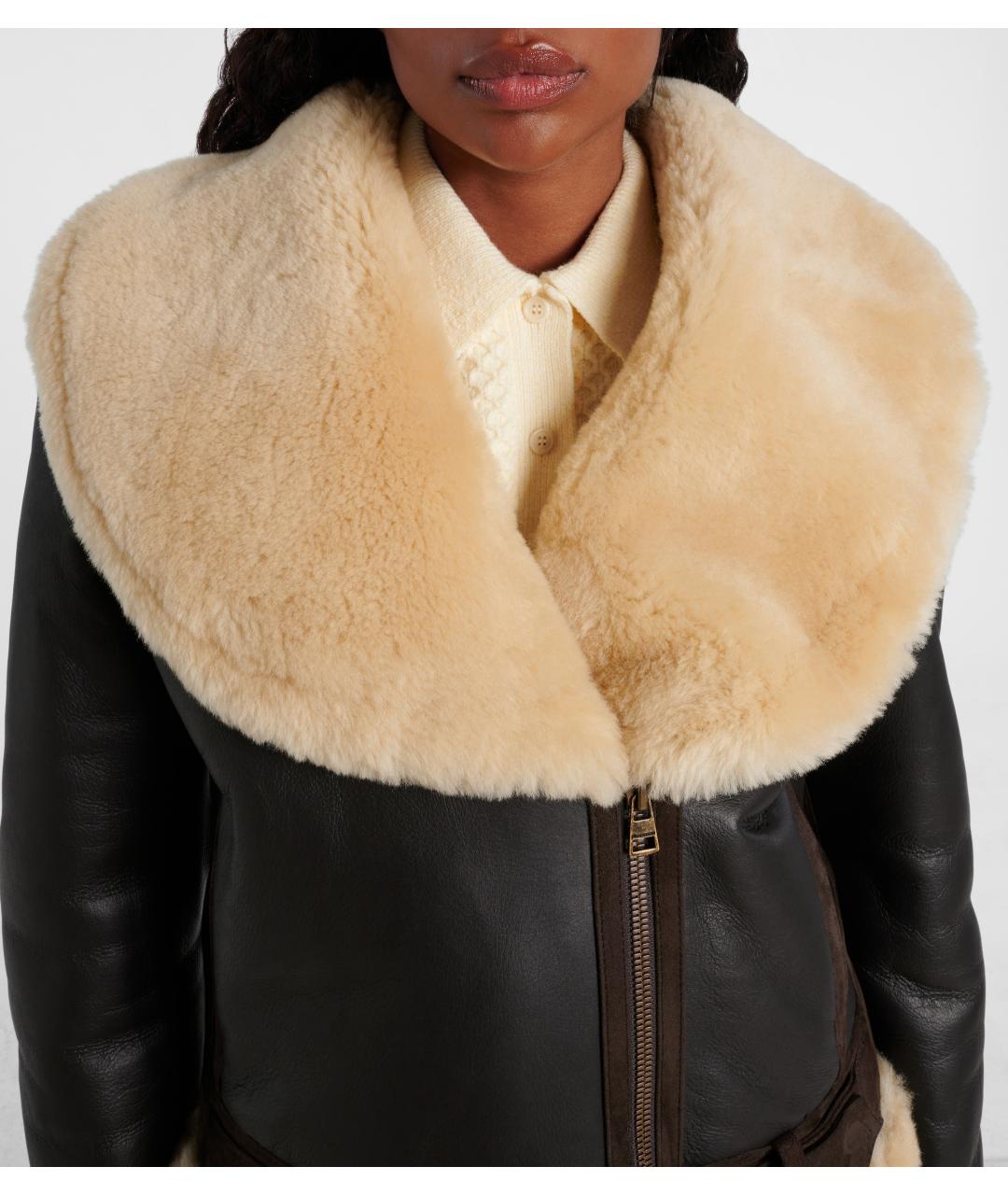 J.W.ANDERSON Коричневая кожаная дубленка, фото 6