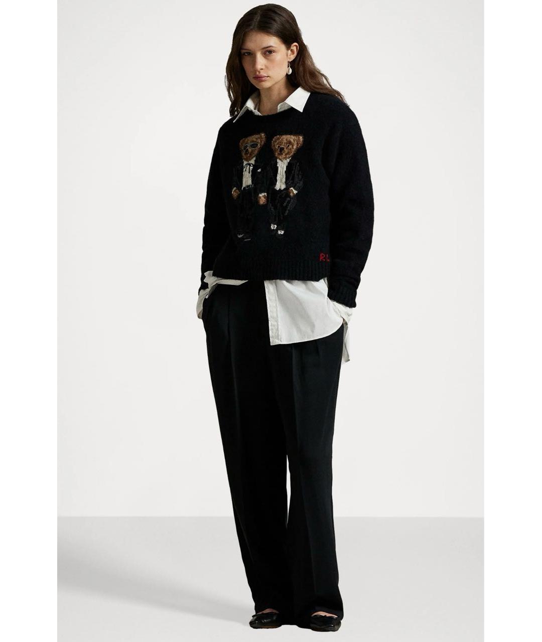 POLO RALPH LAUREN Черный шерстяной джемпер / свитер, фото 4