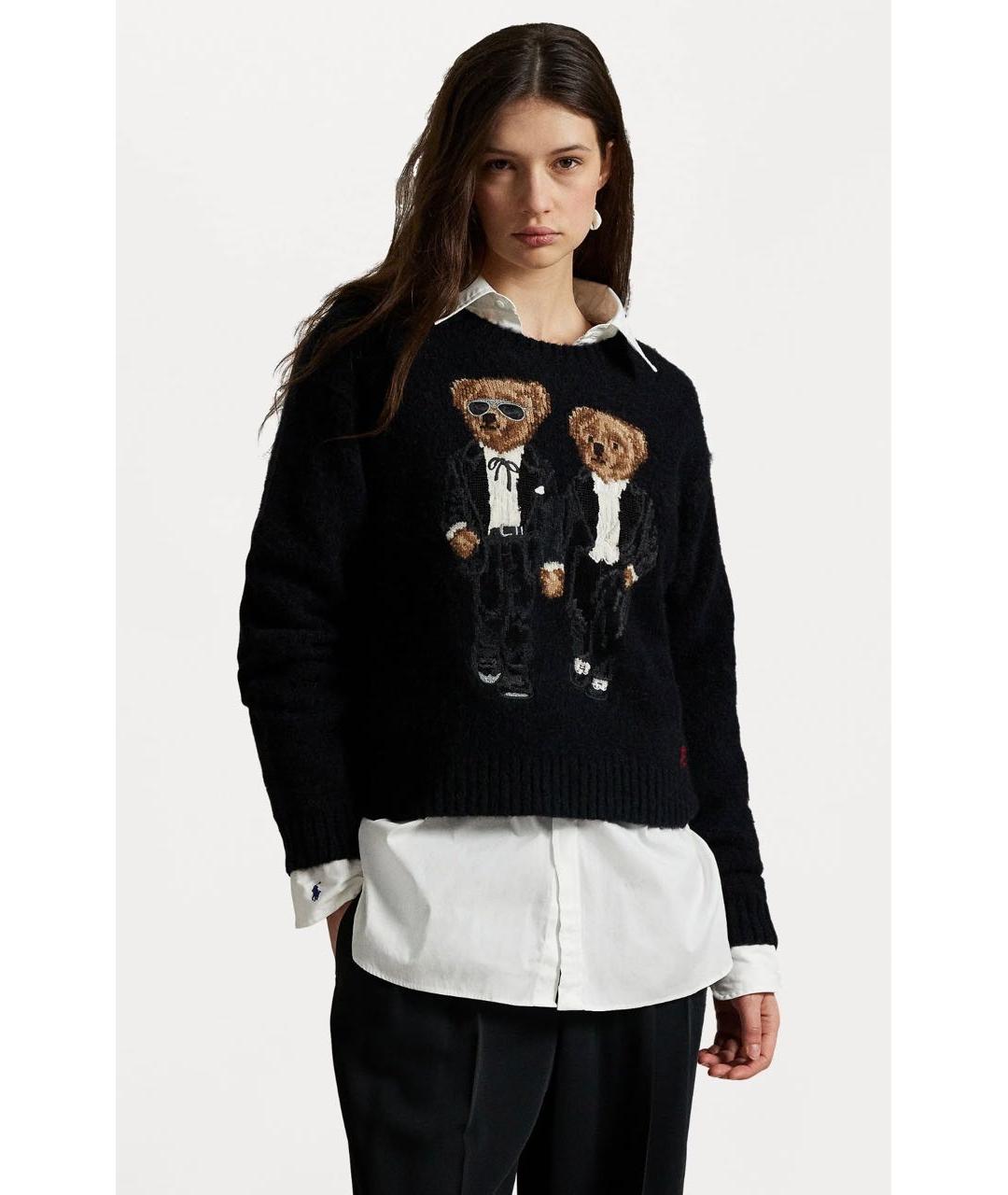 POLO RALPH LAUREN Черный шерстяной джемпер / свитер, фото 3