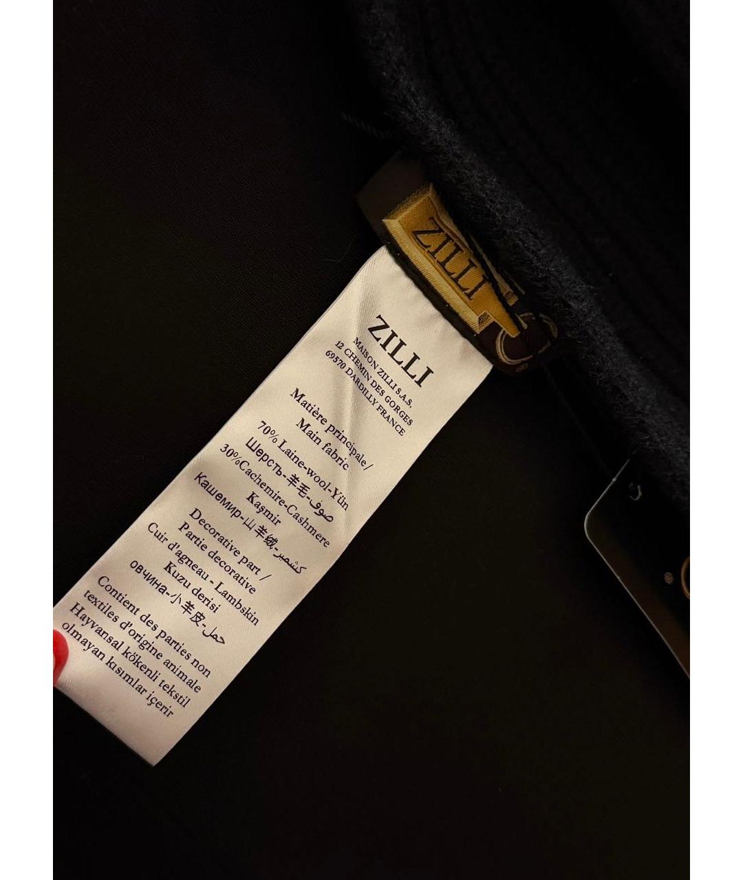 ZILLI Черный шерстяной шарф, фото 6