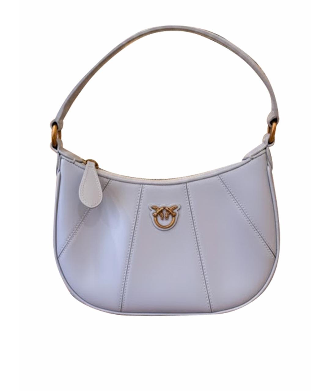 PINKO Голубая кожаная сумка с короткими ручками, фото 1