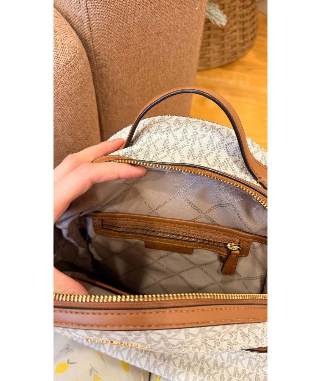 MICHAEL MICHAEL KORS Бежевый рюкзак, фото 4