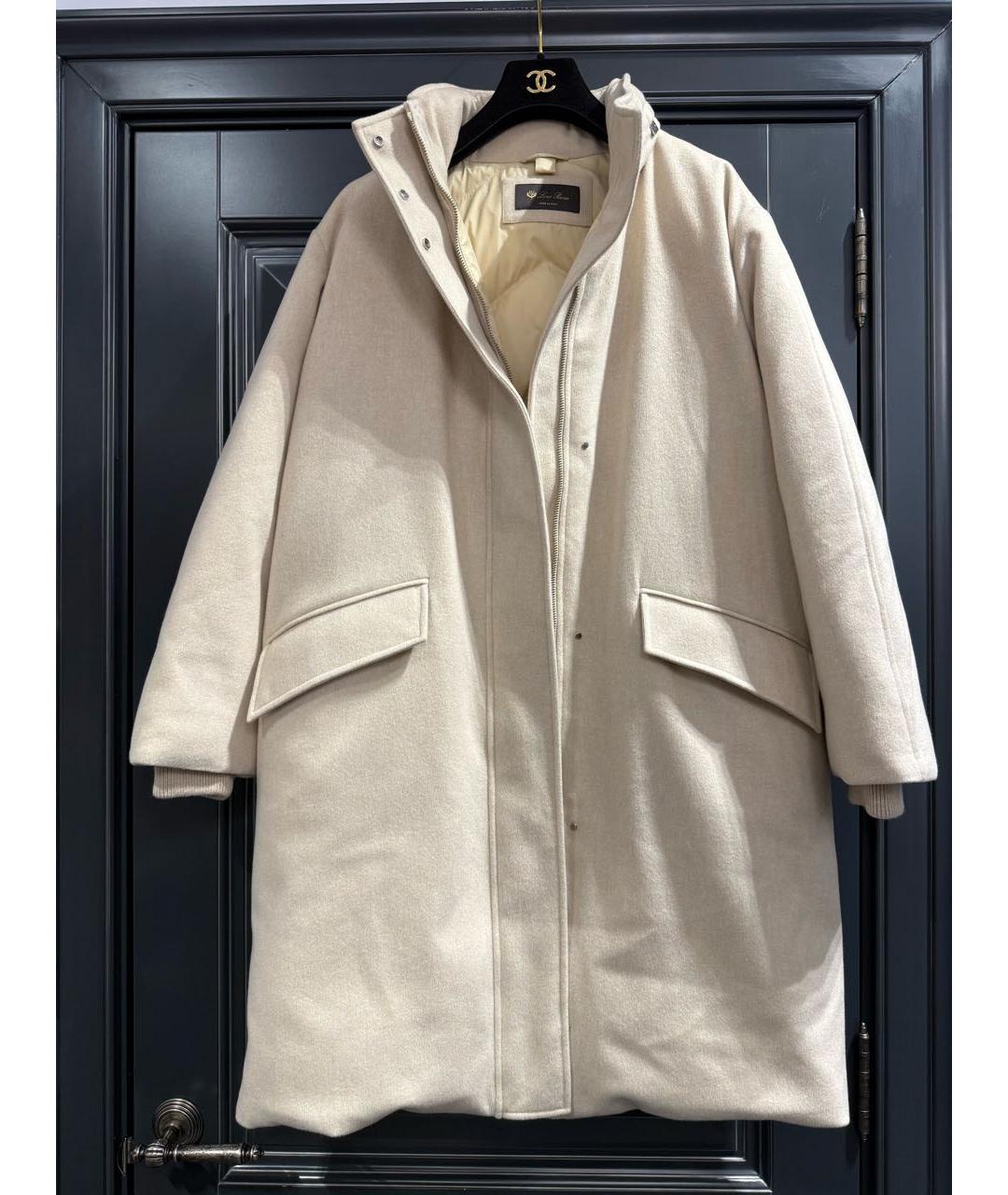 LORO PIANA Бежевый кашемировый пуховик, фото 4