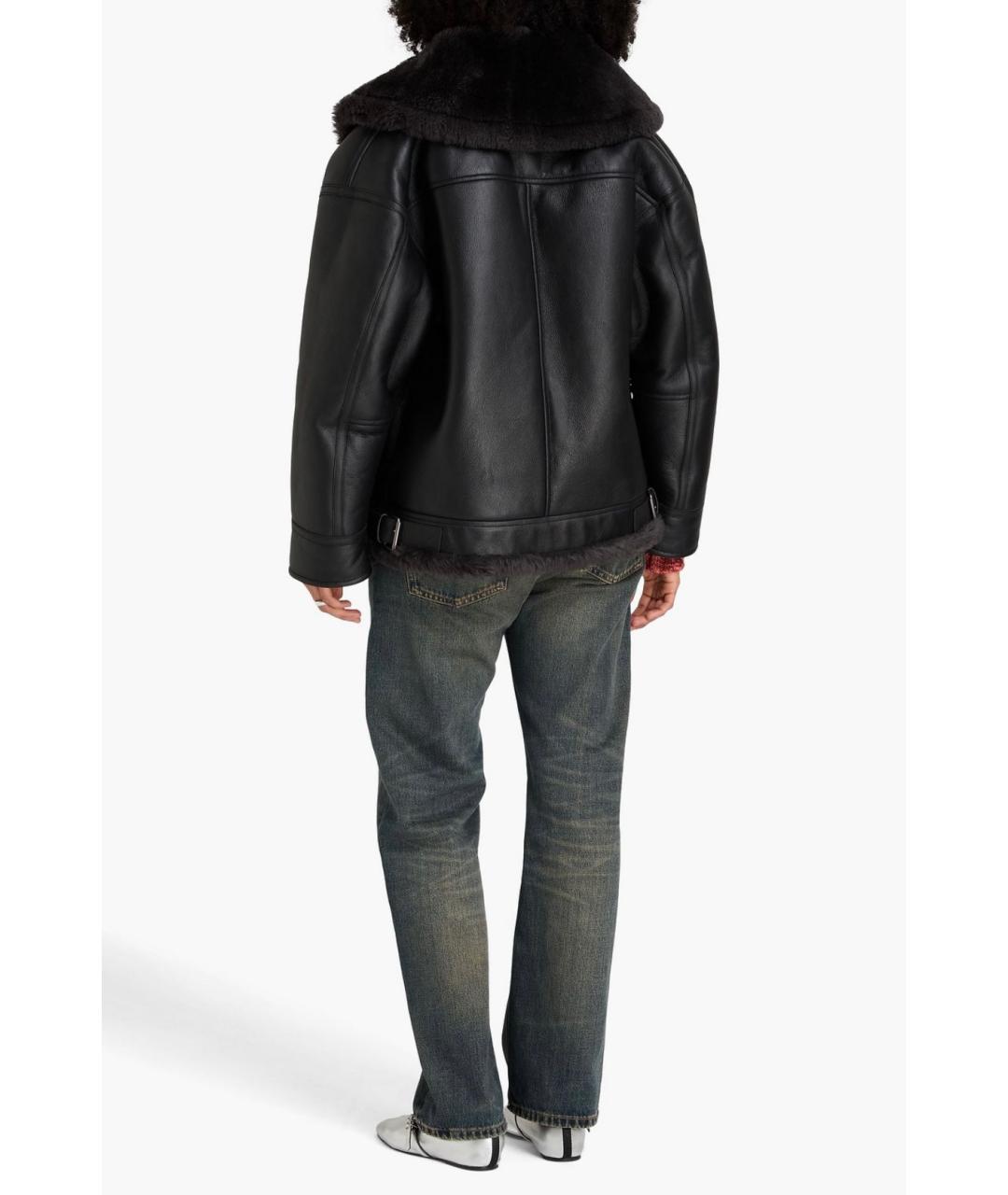 ACNE STUDIOS Черная кожаная дубленка, фото 3