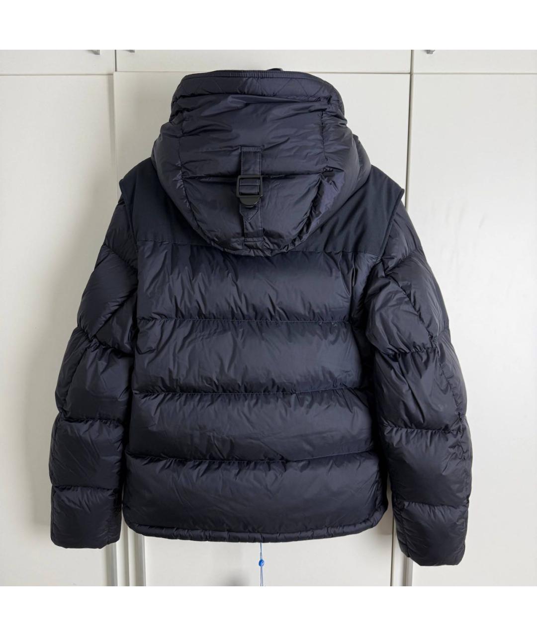BURBERRY Темно-синий полиамидовый пуховик, фото 2
