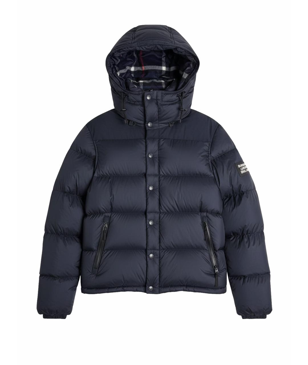 BURBERRY Темно-синий полиамидовый пуховик, фото 1