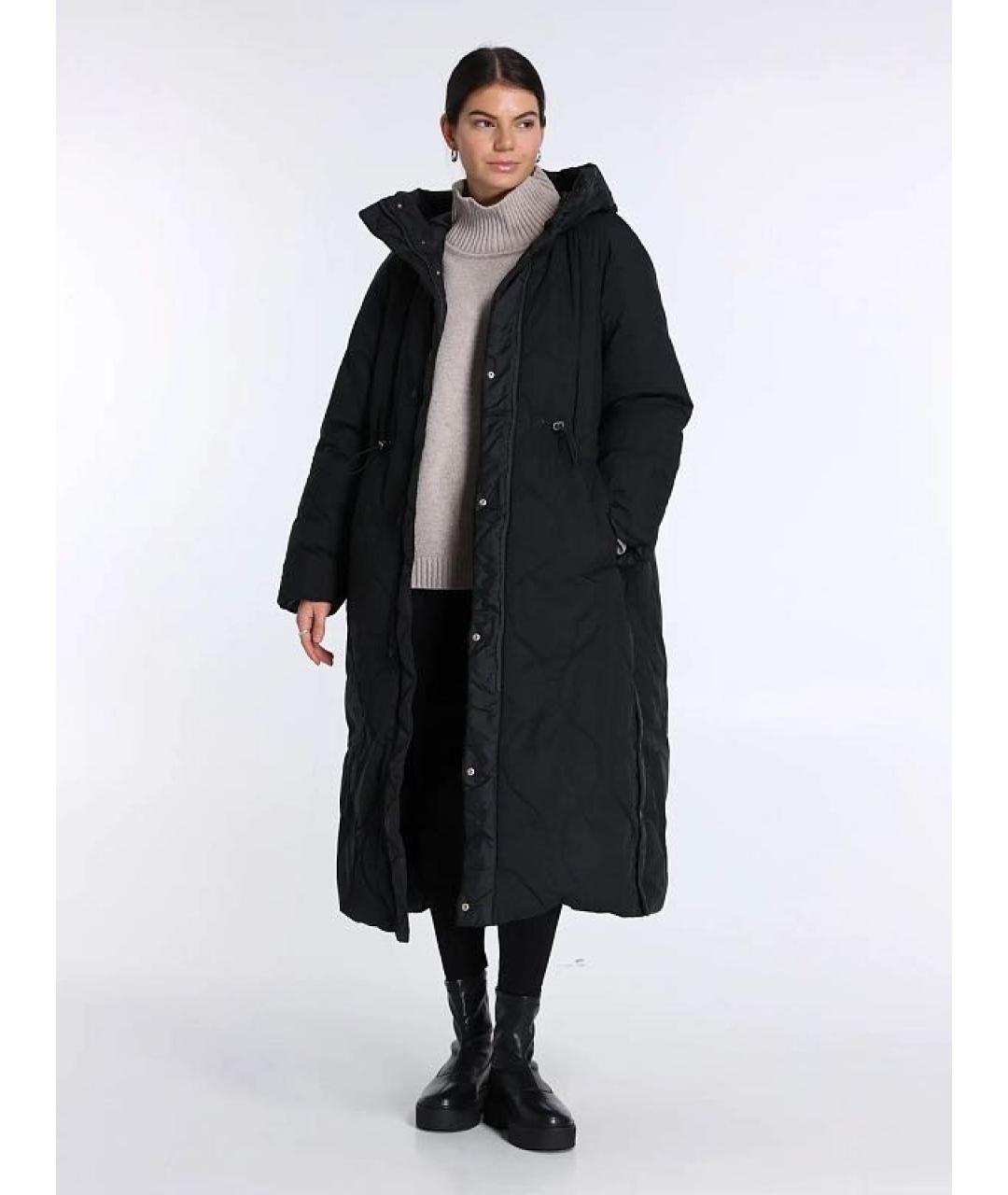 WEEKEND MAX MARA Черный полиэстеровый пуховик, фото 6