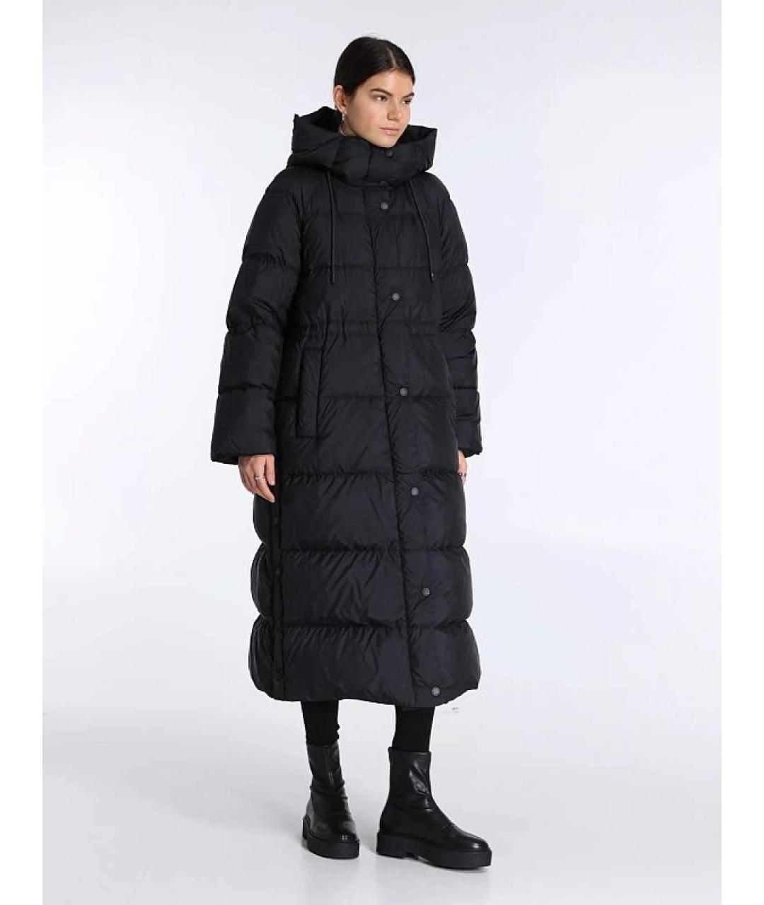 WEEKEND MAX MARA Черный полиэстеровый пуховик, фото 7