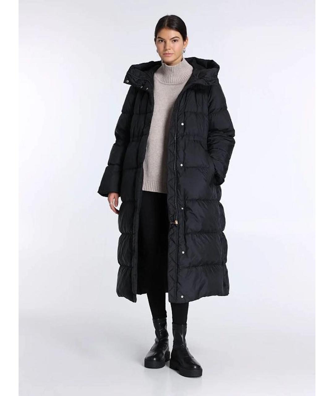 WEEKEND MAX MARA Черный полиэстеровый пуховик, фото 8