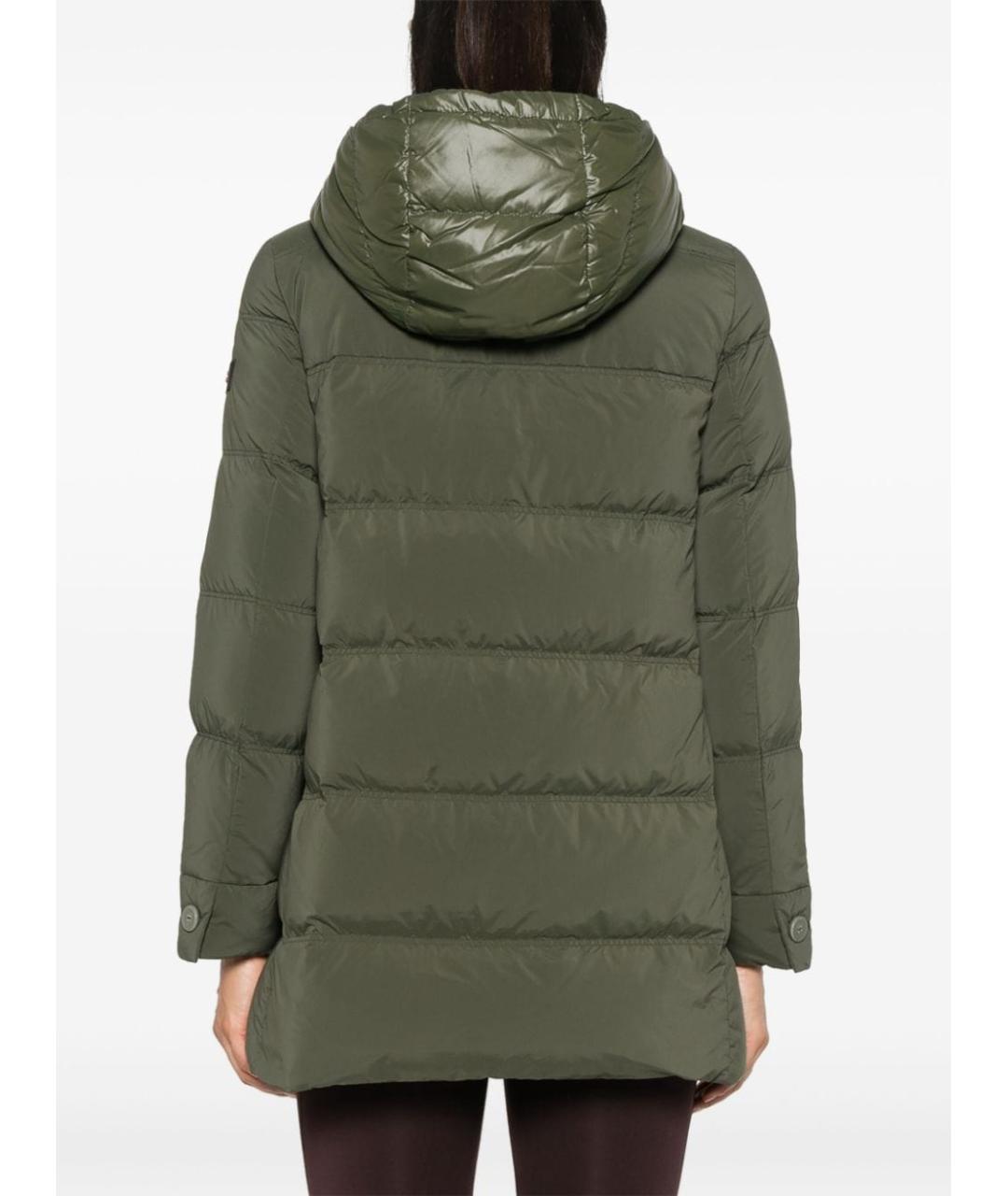 PEUTEREY Зеленый полиамидовый пуховик, фото 3