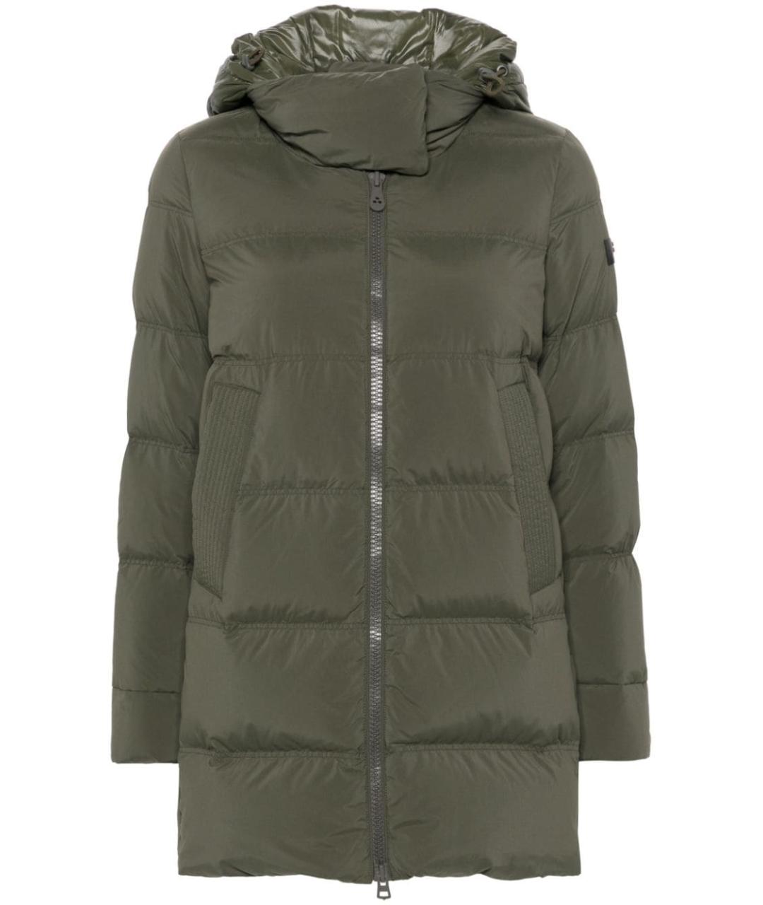 PEUTEREY Зеленый полиамидовый пуховик, фото 1