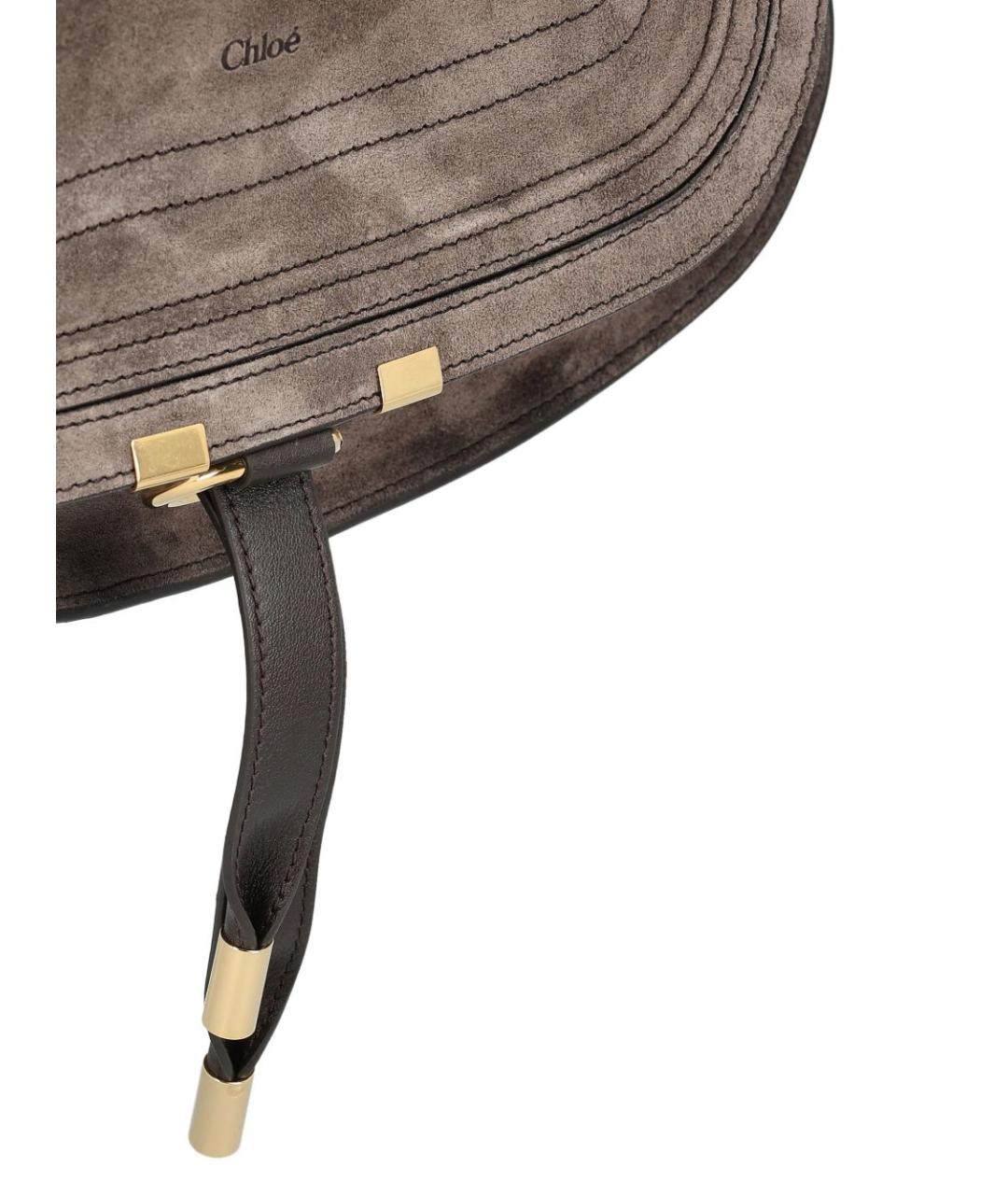 CHLOE Коричневая замшевая сумка через плечо, фото 3