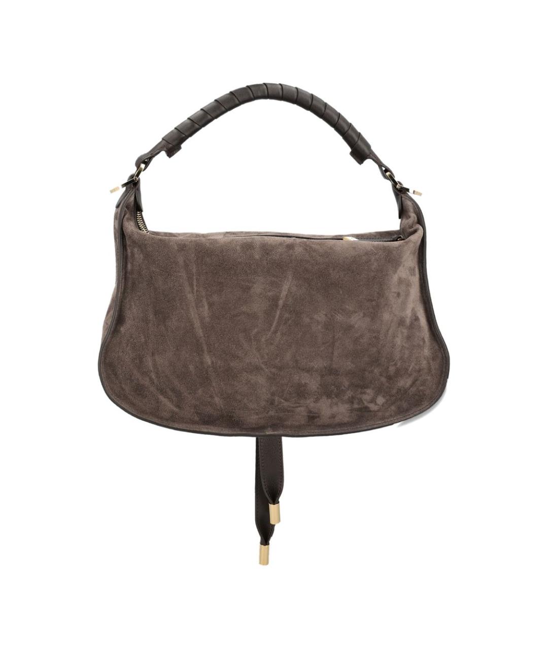 CHLOE Коричневая замшевая сумка через плечо, фото 2