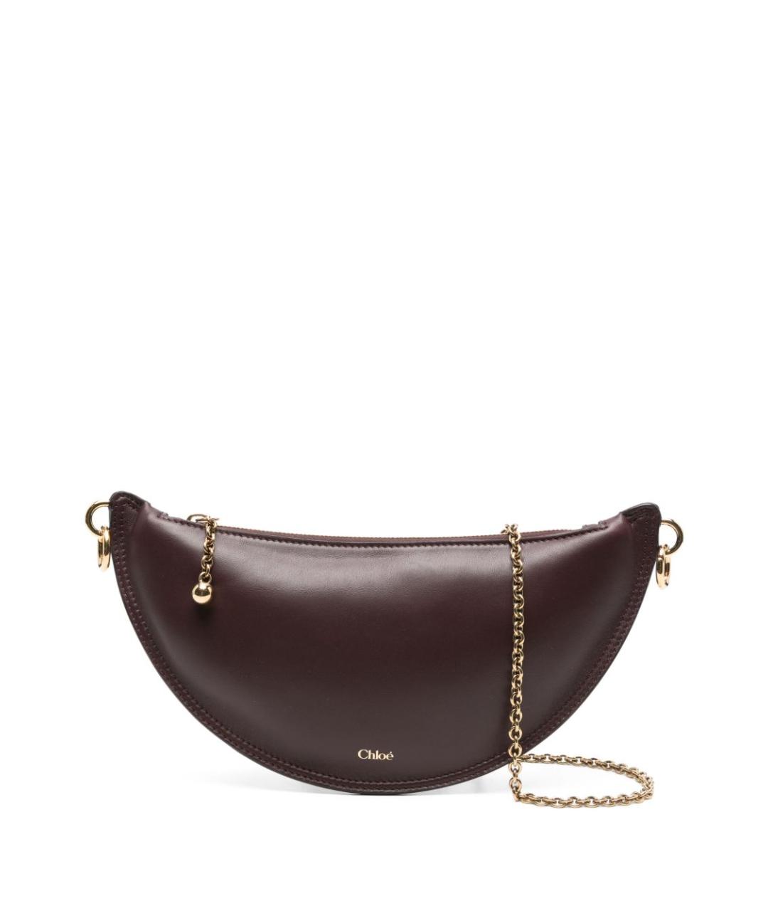 CHLOE Бордовая кожаная сумка через плечо, фото 1