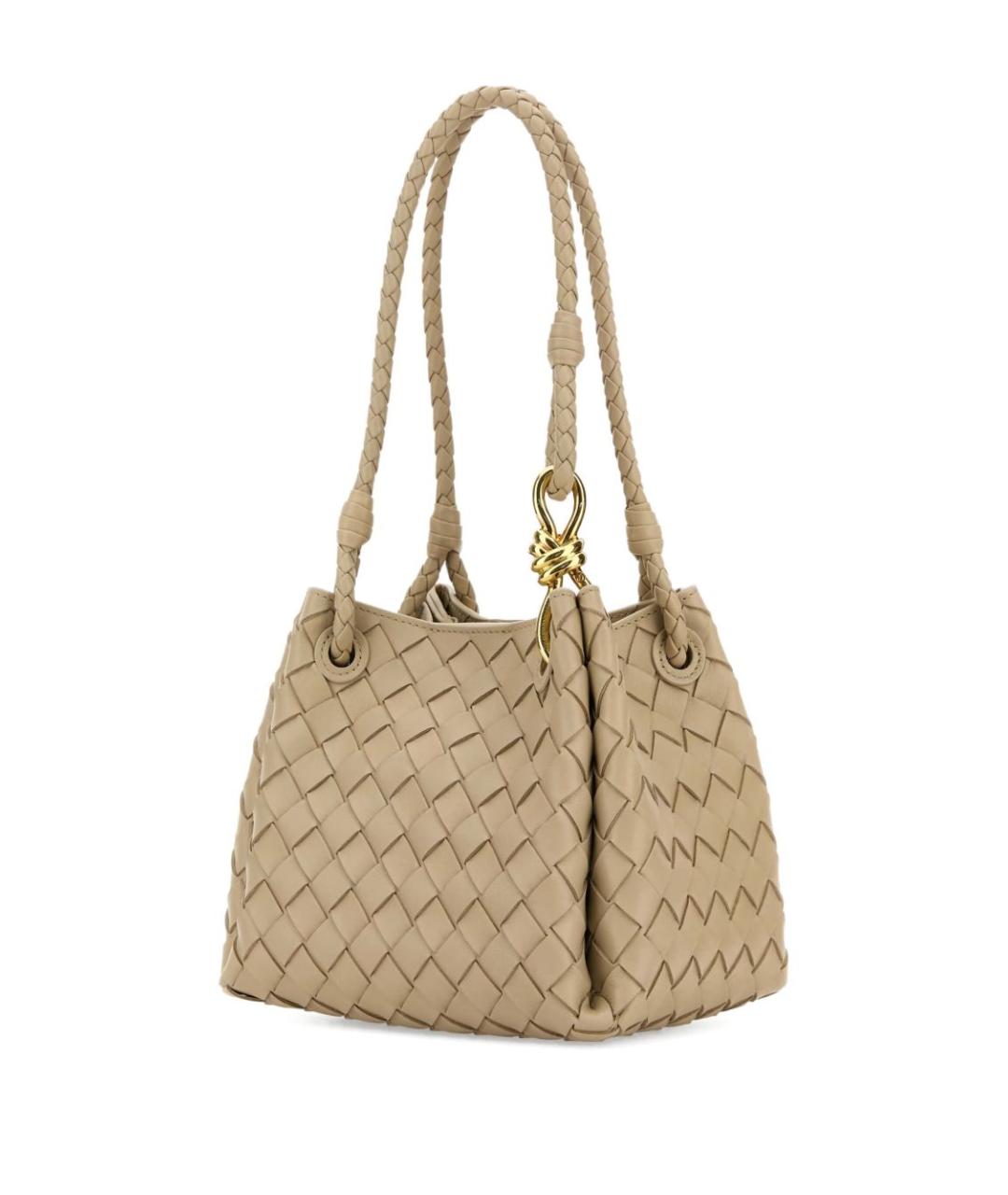 BOTTEGA VENETA Бежевая кожаная сумка тоут, фото 3