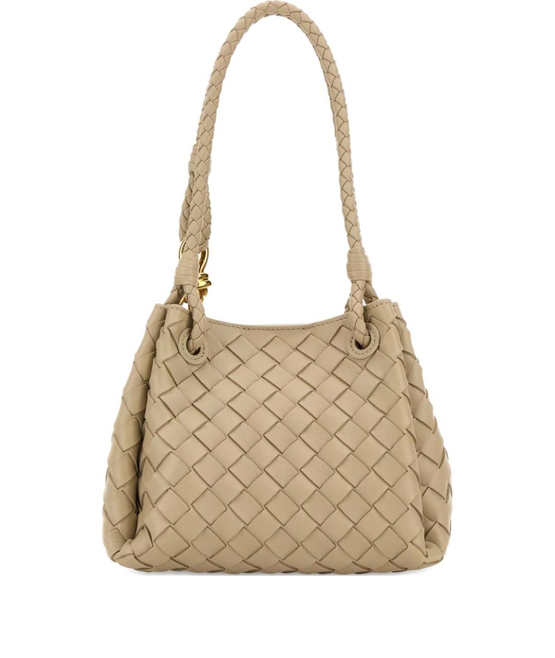 BOTTEGA VENETA Бежевая кожаная сумка тоут, фото 1