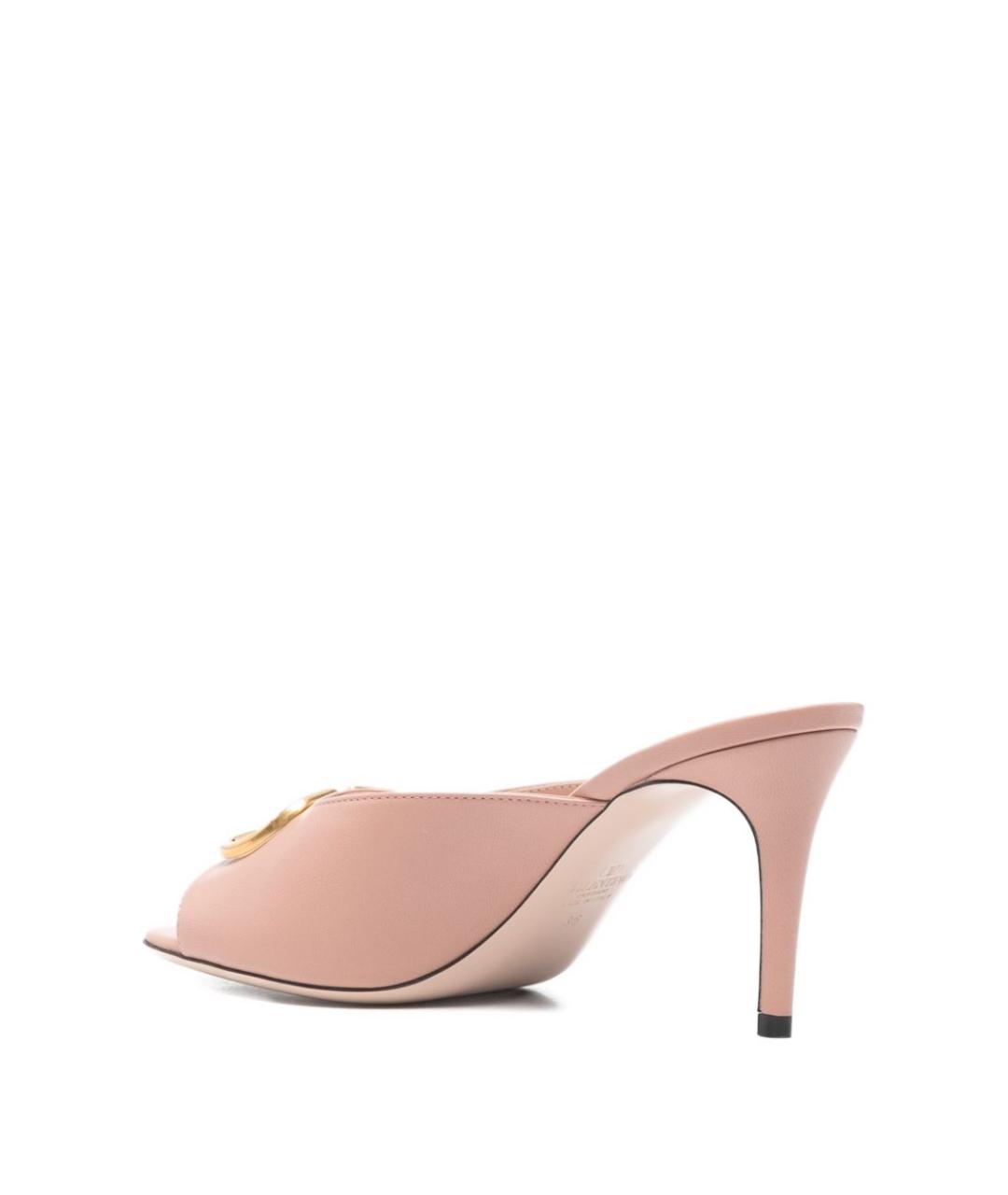 VALENTINO Бежевые кожаные босоножки, фото 4