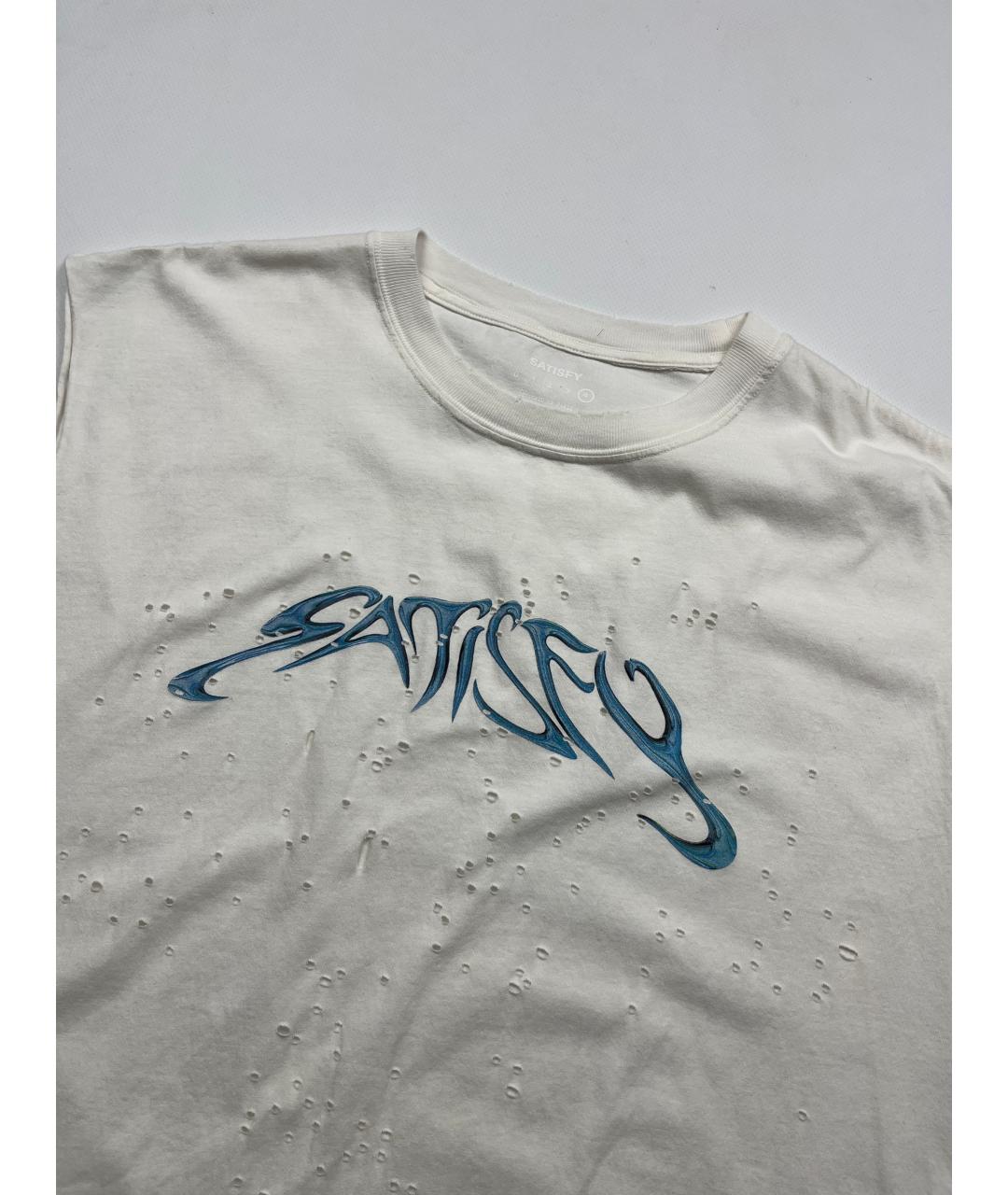 SATISFY Белая хлопковая майка, фото 2