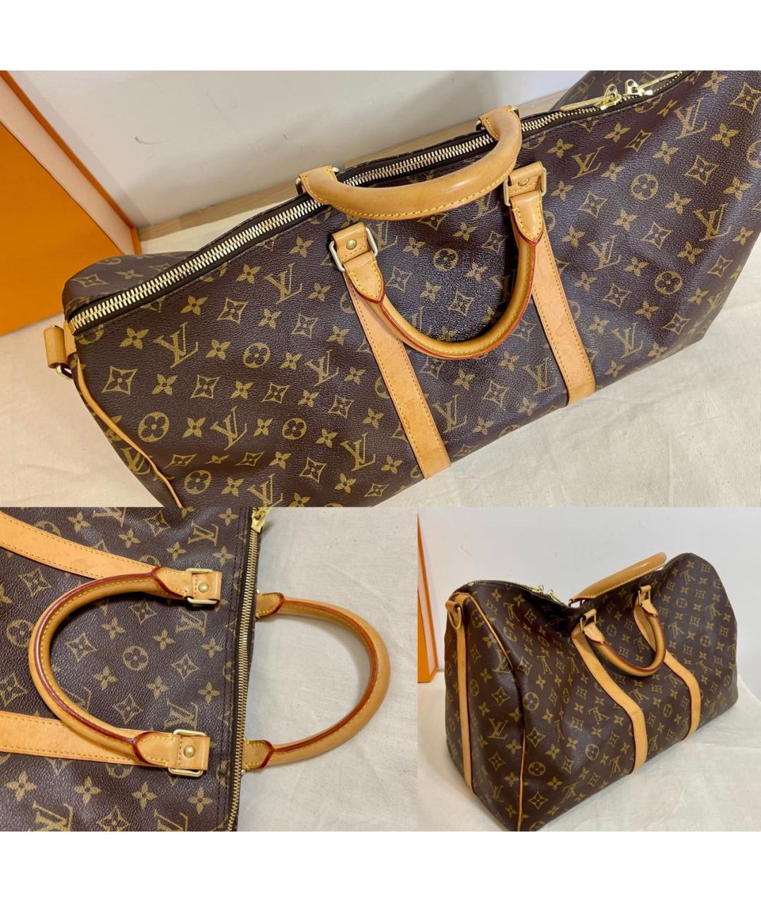 LOUIS VUITTON Коричневая дорожная/спортивная сумка, фото 7