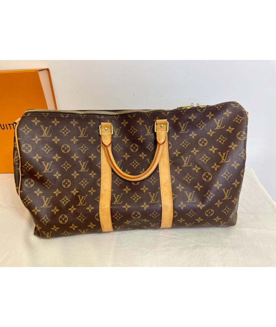 LOUIS VUITTON Коричневая дорожная/спортивная сумка, фото 9